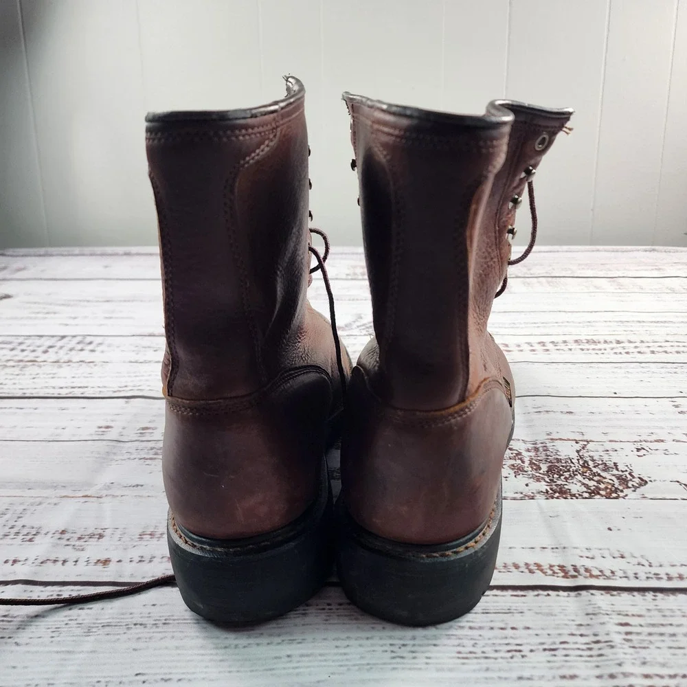 Ariat Cascade 8 Work Boots Men's 13 EE Wide Brown Leather Lace Up ATS